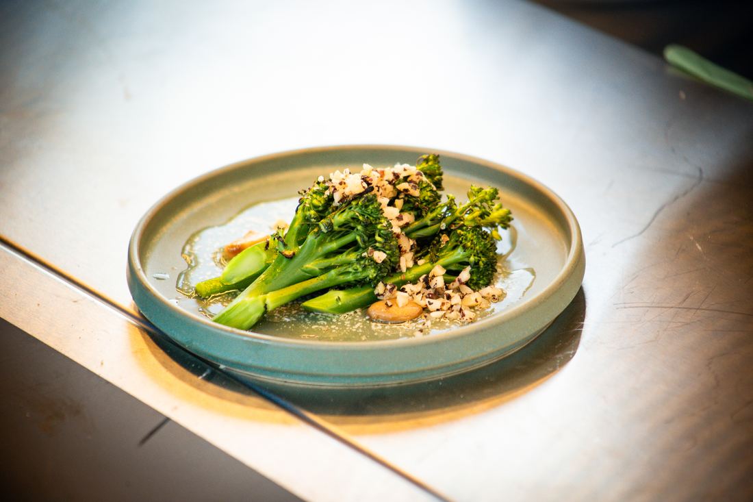 A plate of seasonal greens at Fox Harb'r Resort